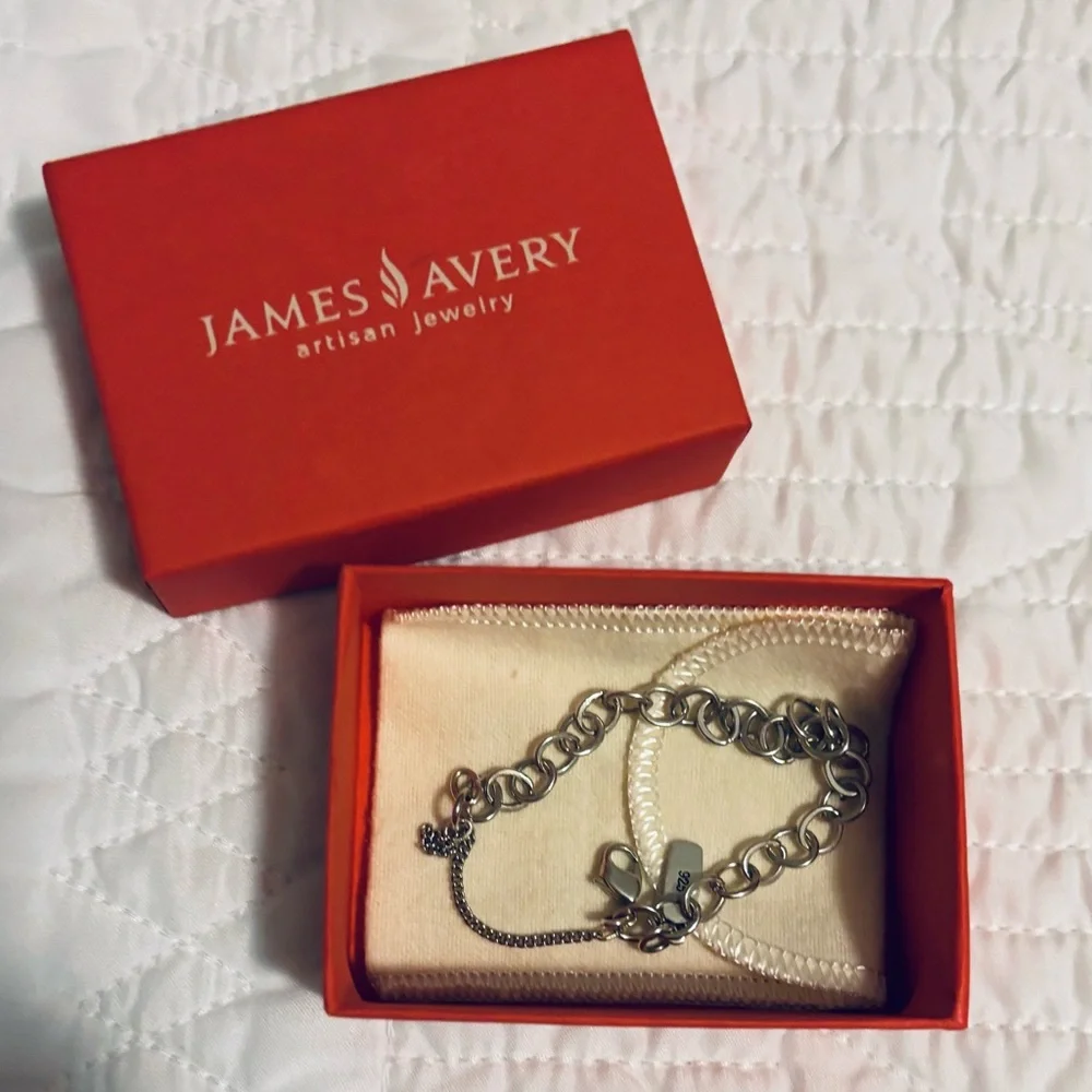 James Avery Forged Link Charm Bracelet Small - NEVER WORN - Picture 2 of 11